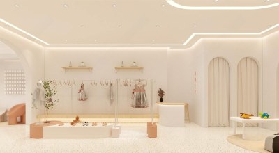 现代儿童服装店3D模型下载